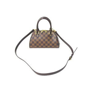 Louis Vuitton Rivera Handbag Damier Canvas Leather Brown